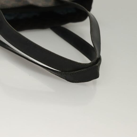 CELINE Macadam Canvas Hand Bag Pvc Leather Black Gold - Picture 7 of 13